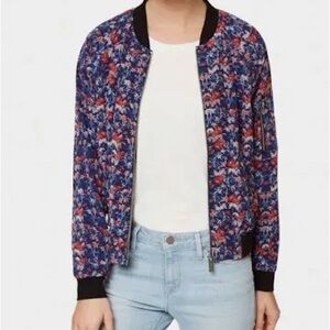 Sanctuary Cotton Floral Print Bomber Jacket